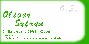 oliver safran business card